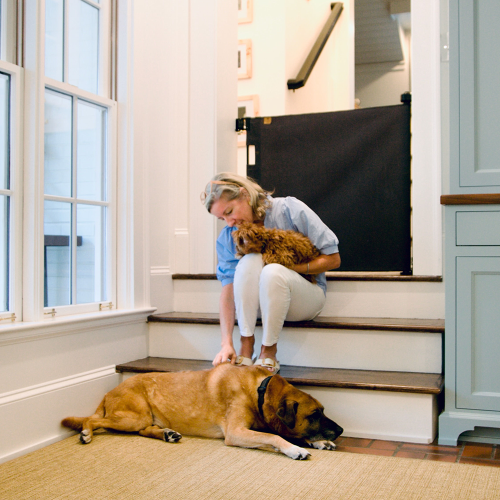 Oil Waxed Canvas Pet Safety Gate – Durable, Waterproof, Vintage-Inspired