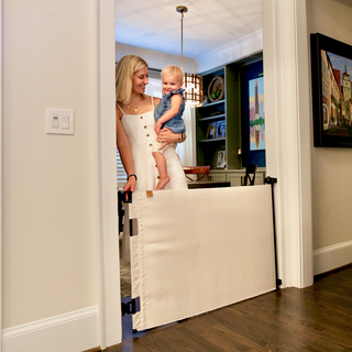 Crypton® Fabric Baby & Pet Safety Gate – Stylish, Stain-Resistant, PFAS-Free